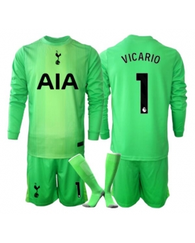 Tottenham Hotspur Guglielmo Vicario #1 Portiere Maglia Gara Casa Repliche 2025-26 Bambino Maniche Lunghe